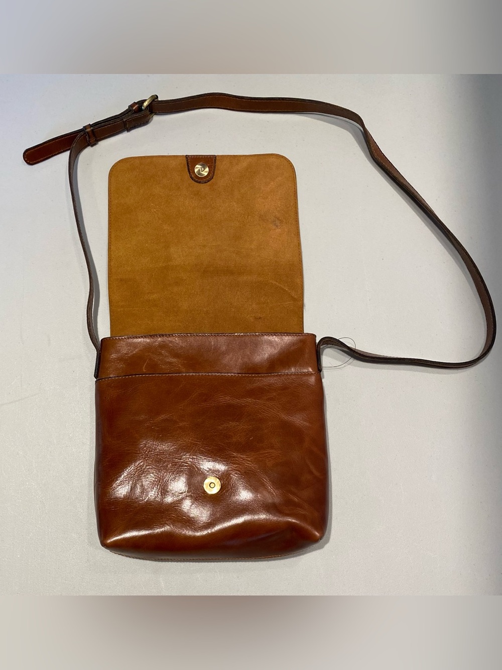 Patricia Nash Norwich Crossbody in Cognac Leather, Distressed Vintage, NWT - Picture 3 of 10